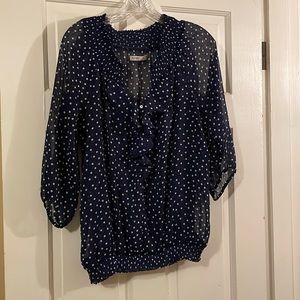 Old Navy Sheer Polka dot Top